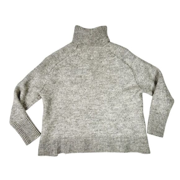 J.Crew Mock Neck  Wool Sweater Alpaca Blend Gray Small Women Turtle Neck - Picture 3 of 5